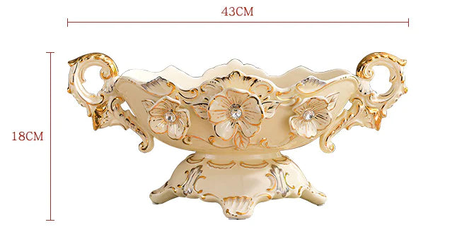 Hand-painted Ceramic Fruit Bowl and Wall Plate