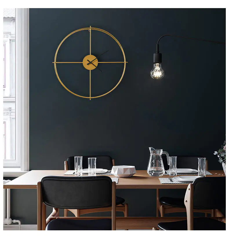 Modern Iron Art Clock for Living Room Use