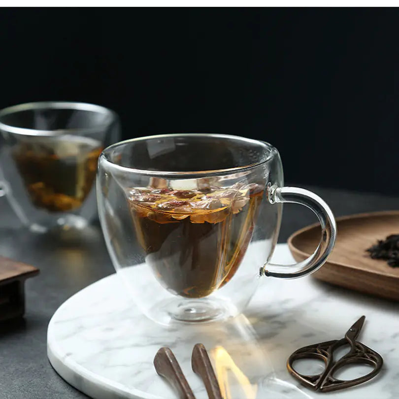 Love Glass Double Wall Insulated Water Cup