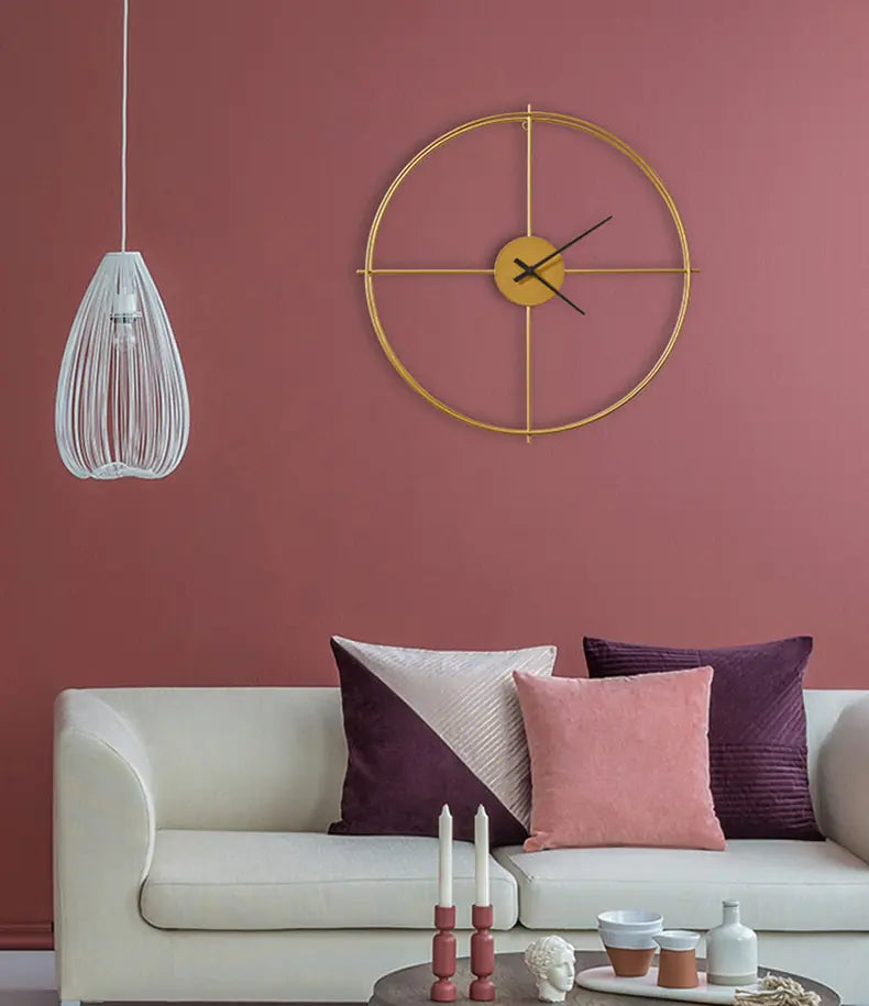 Modern Iron Art Clock for Living Room Use