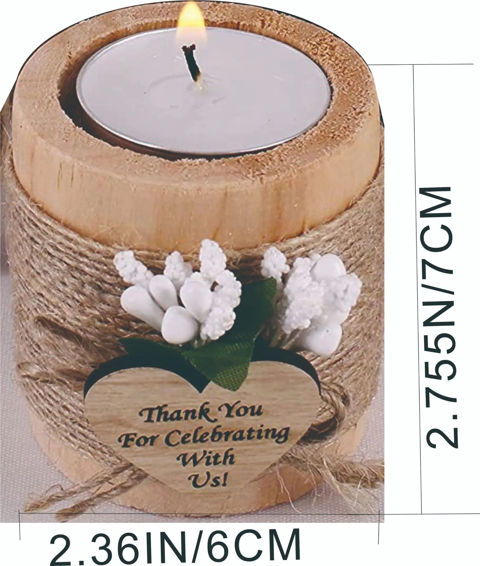 Wooden Candle Holder for Living Room and Parties