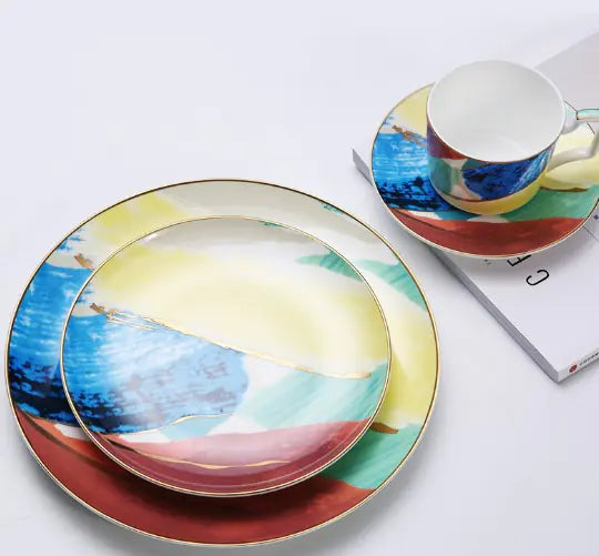 Ceramic Dinner Plates for Home Use and Banquets