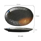 Large Oval Ceramic Plate for Kitchen Use
