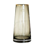 Luxury Gold Trim Glass Vase for Nordic Minimalist Decor