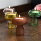 Creative Mushroom Glass Candle Holder for Home Decor