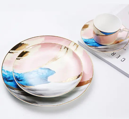 Ceramic Dinner Plates for Home Use and Banquets