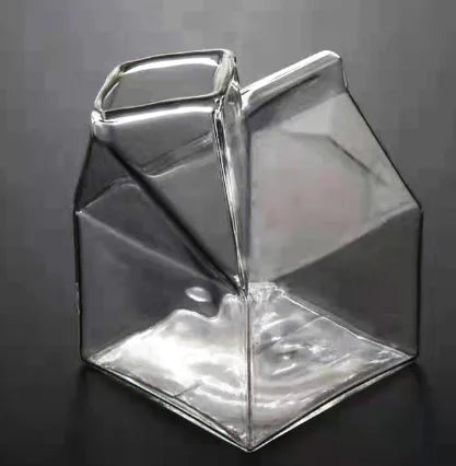 Square Milk Box Glass Cup