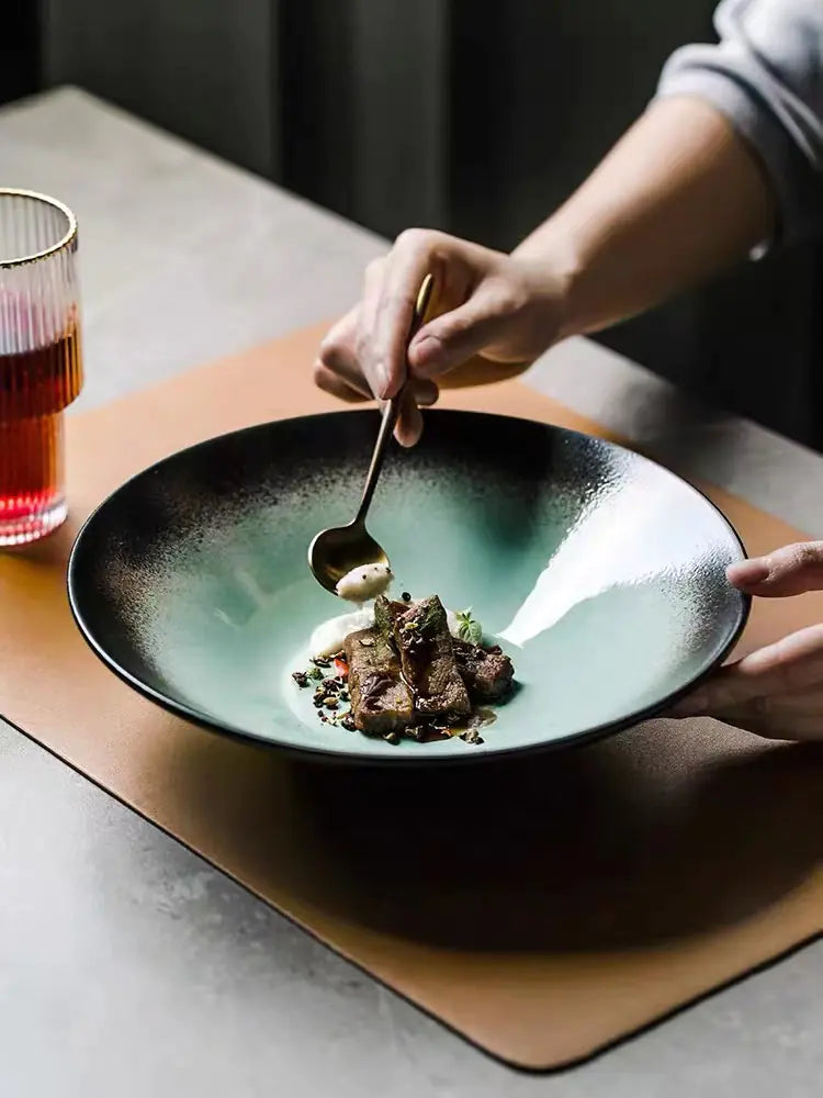 Retro Elegance Porcelain Dining Bowl