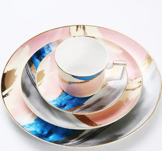 Ceramic Dinner Plates for Home Use and Banquets