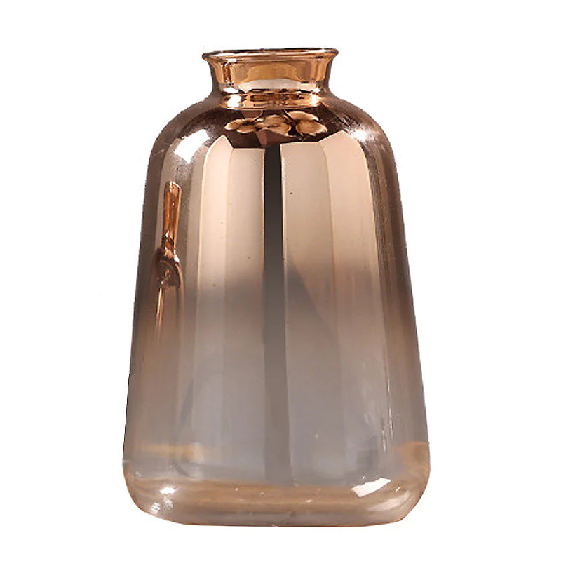 Nordic Modern Gold-Plated Glass Vase for Home Decor