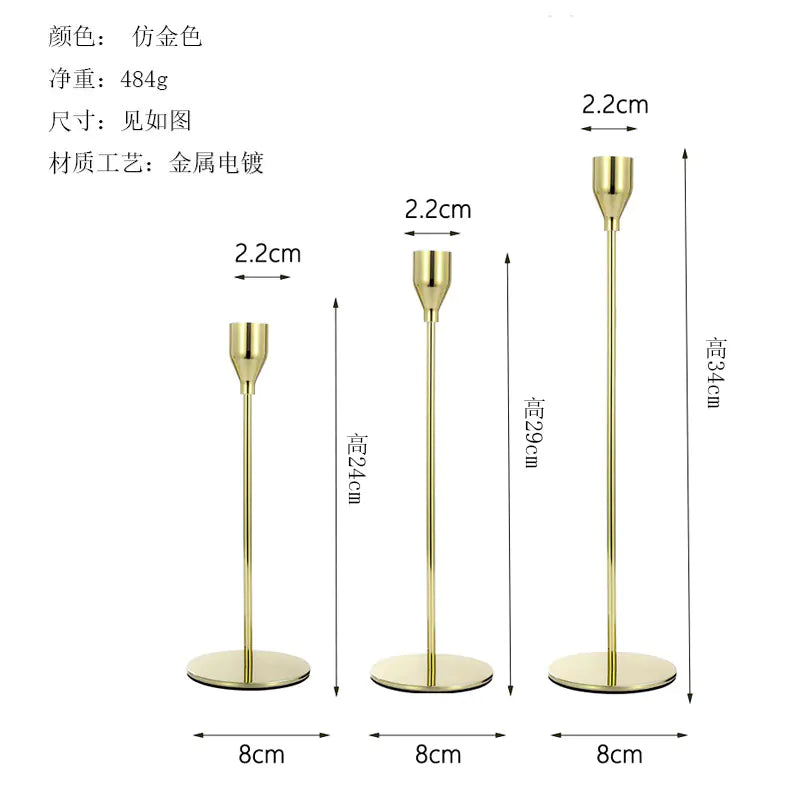 Nordic Vintage Candle Holder for Elegant Dining Decor