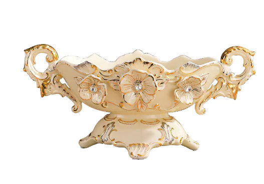 Hand-painted Ceramic Fruit Bowl and Wall Plate