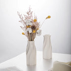 Modern Minimalist White Ceramic Flower Vase for Decor