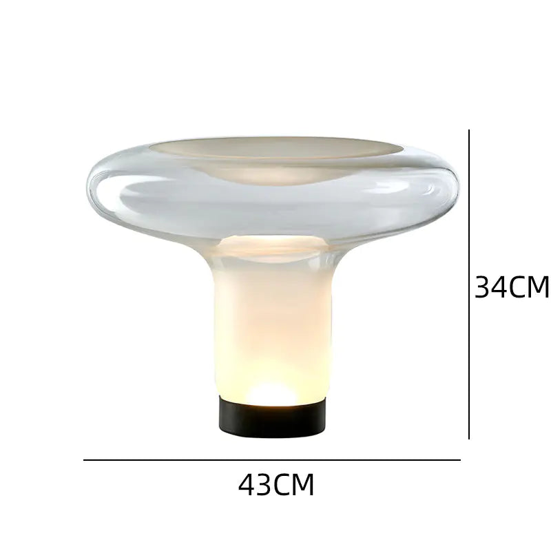 Italian Designer Glass Table Lamp for Luxury Decor