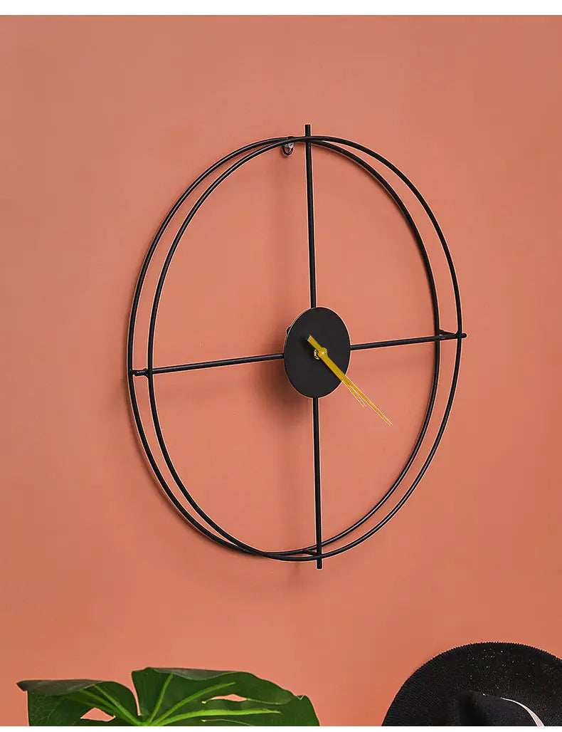 Modern Iron Art Clock for Living Room Use