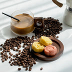 Walnut Glass Coffee Cup Set