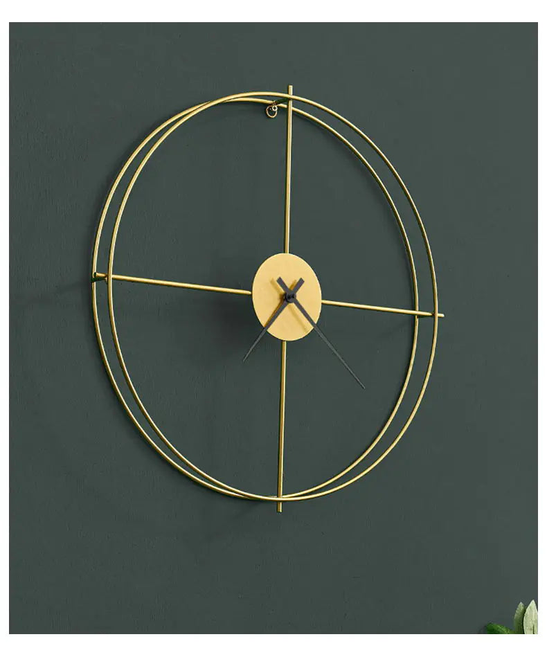 Modern Iron Art Clock for Living Room Use