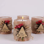 Wooden Candle Holder for Living Room and Parties