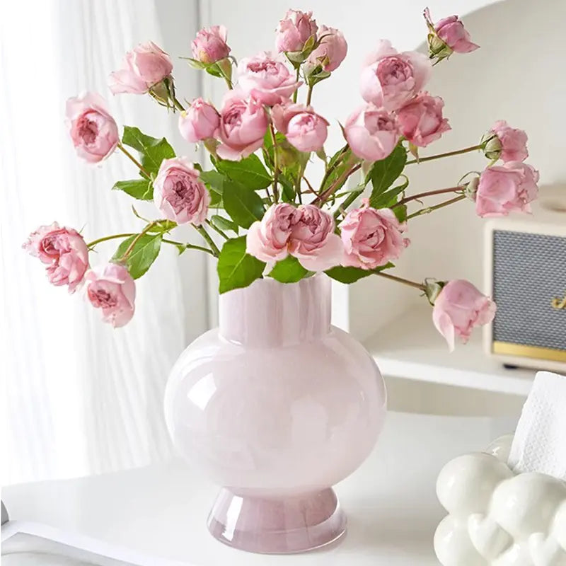 Luxury Vintage Glass Vase for Elegant Floral Decor