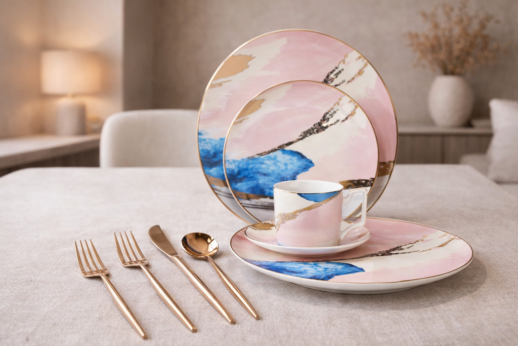 Aurum Blush Dinner Set
