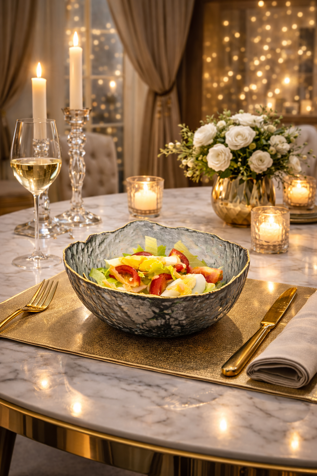 Aurum Noir Bowl-Set of 3