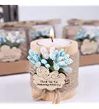 Wooden Candle Holder for Living Room and Parties
