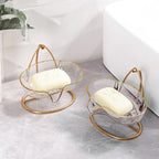 Luxury Swing Soap Holder with Drainage for Home Use