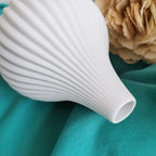 Modern White Ceramic Flower Vase for Home Decor