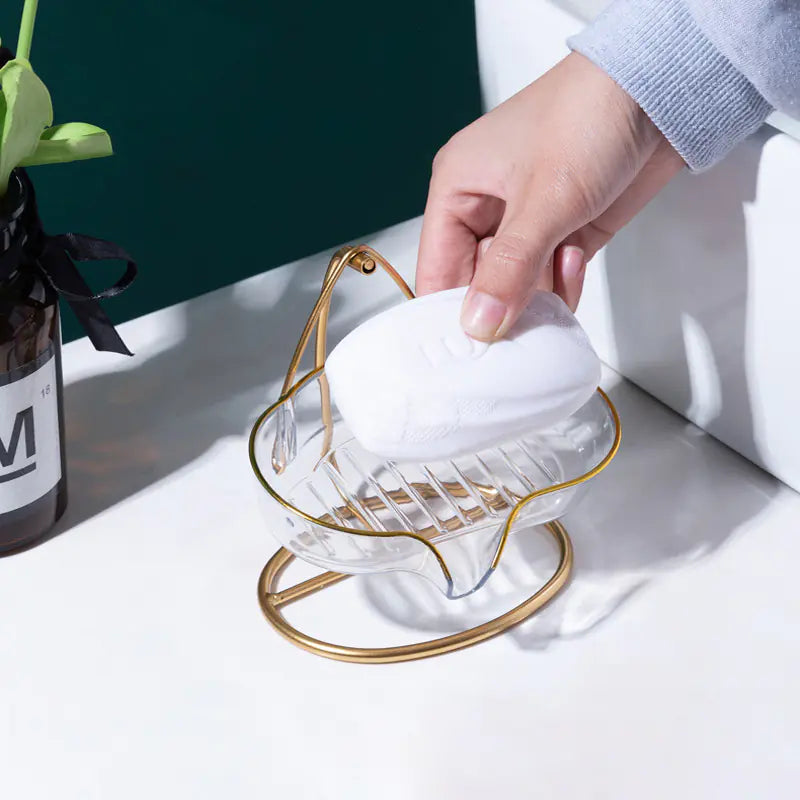 Luxury Swing Soap Holder with Drainage for Home Use